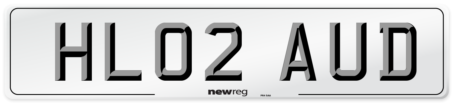 HL02 AUD Number Plate from New Reg